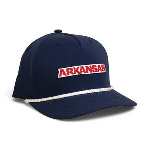 Arkansas Razorbacks ARKANSAS Red 3D Five Panel Classic Rope Hat- Navy/ White